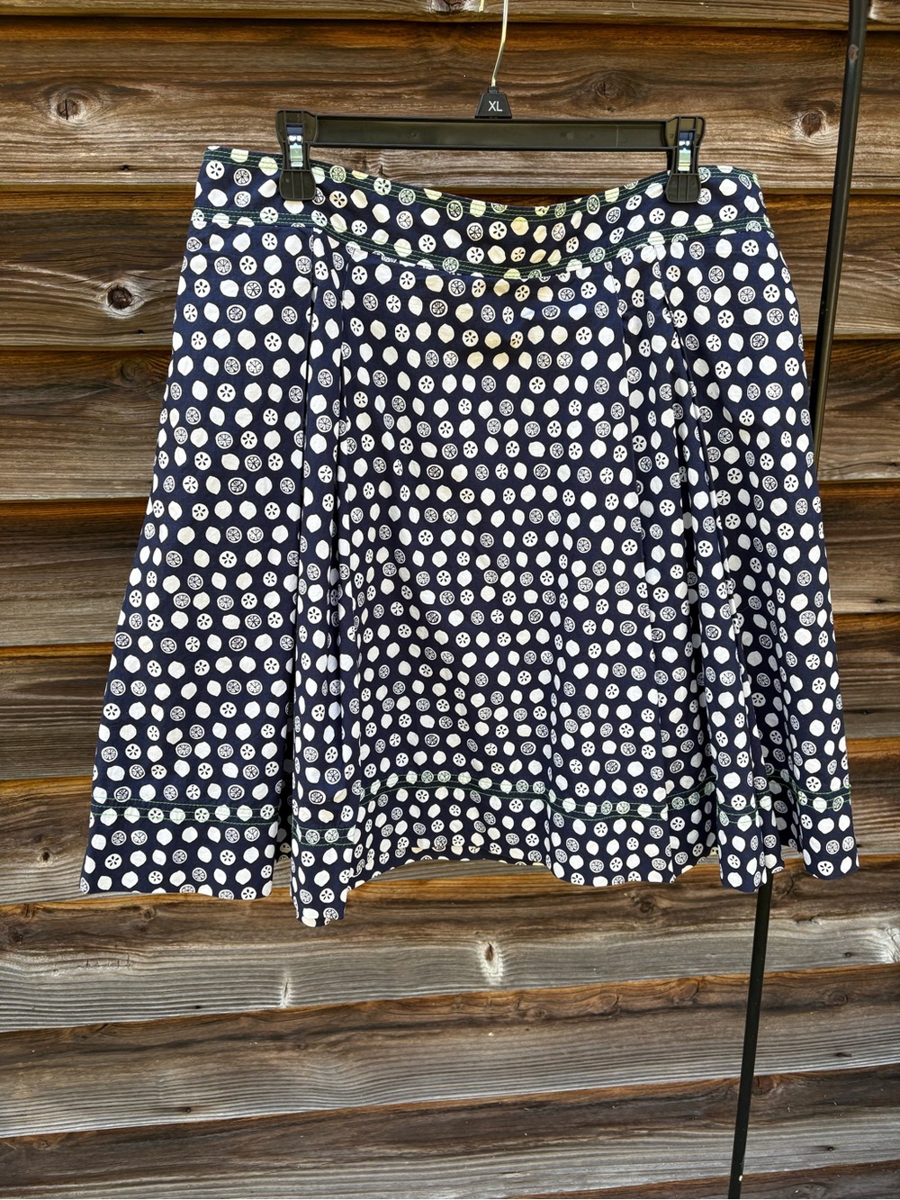 Lilly Pulitzer Navy and White Polka Dot Circle Skirt